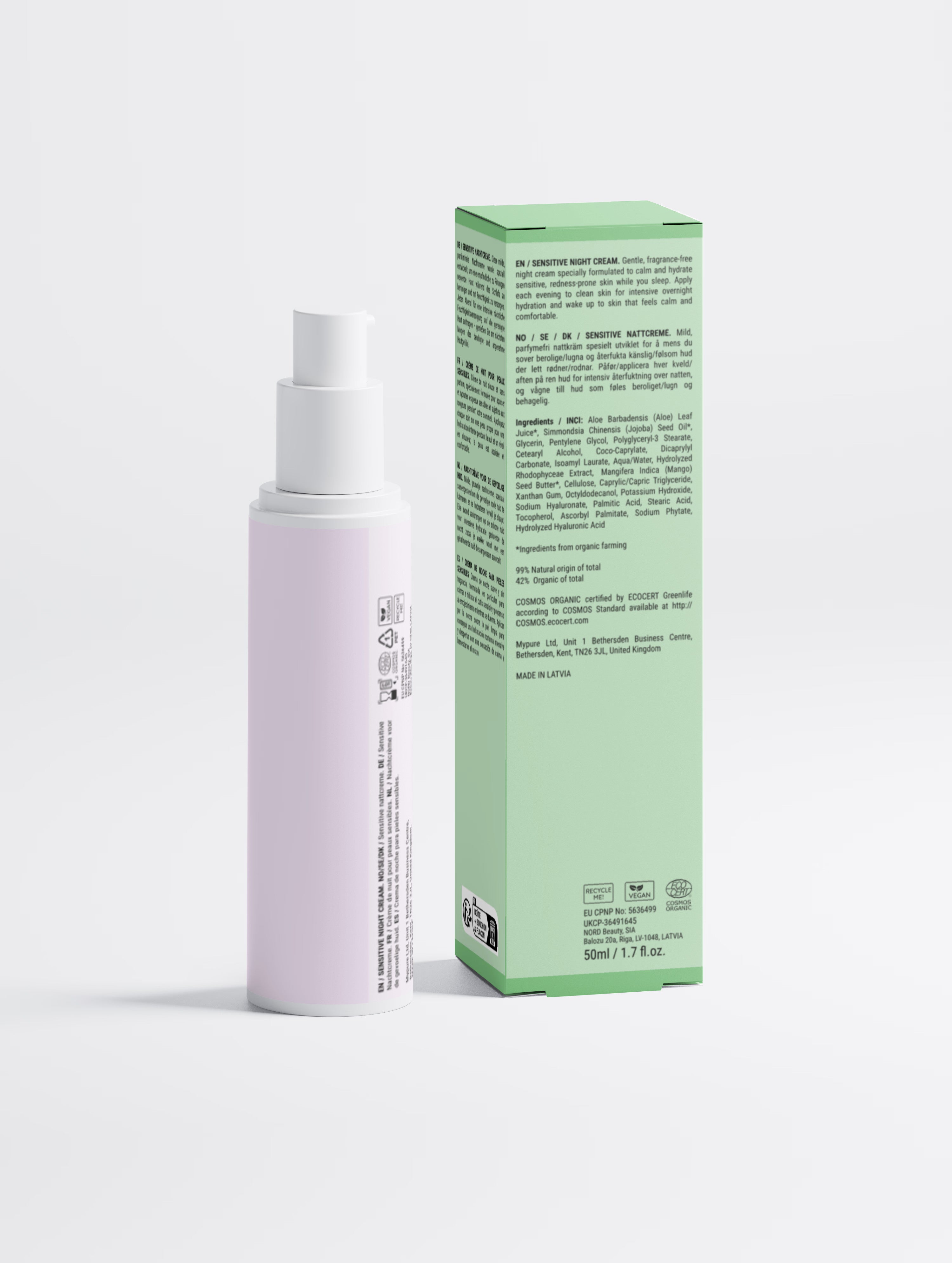 Sensitive Skin Overnight Cream, Fragrance-Free